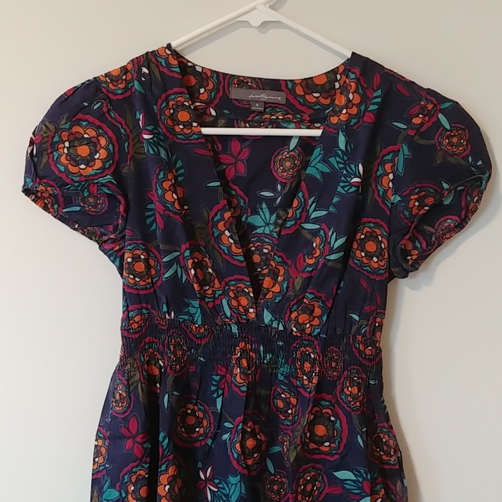 Forever 21 Navy Blue Floral Dress